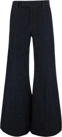 Brunello Cucinelli Wide-leg Jeans - Dames - Loose Fit Jeans - Blauw - M - Katoen - Jeans