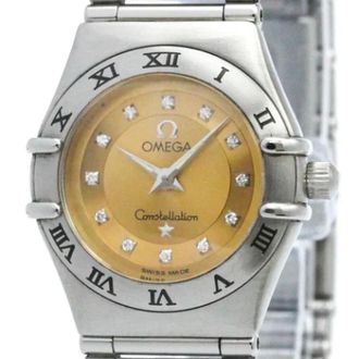 Omega Pre-owned Watches, female, Orange, Size: ONE SIZE Pre-owned Stainless Steel watches