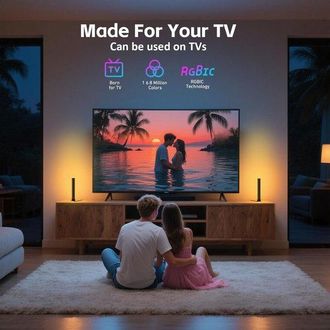 OEM Barra De Luz Led Rgb Con Sincronizaci&oacute;n De M&uacute;sica, 16 Millones De Colores, Iluminaci&oacute;n Ambiental Para Juegos Y Televisi&oacute;n (multicolor)