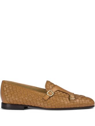 Doucal's double-buckle loafers - Brown