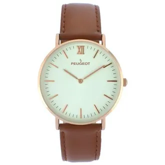 Peugeot Vintage Ultra Slim Minimalist Dial Watch - 40MM in Gold at Nordstrom