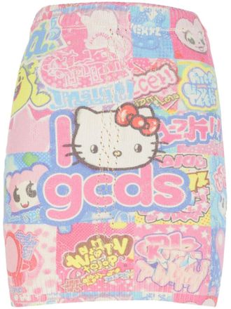 GCDS Minigonna Hello Kitty con stampa - Rosa