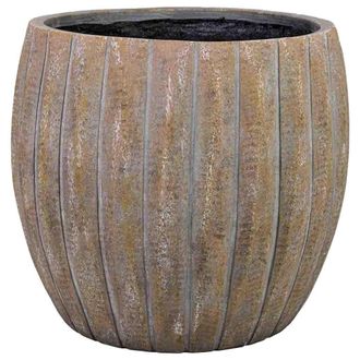Wanderlust Deco Macetero De Fibra De Vidrio Marr&oacute;n 53x53x48,5cm