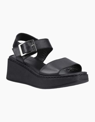 Hush Puppies Womens Beatrix Womens Wedge Sandals - Black - Size: 5