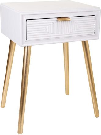 Wanderlust Deco Wanderlust Deco - Mesita de madera blanca 47x39x67