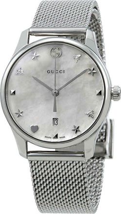 Gucci G-Timeless Mother of Pearl Dial Ladies Watch YA126583