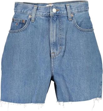 Tommy Hilfiger Korte Broeken, Dames, Blauw, W28, Katoen, Jeans Short