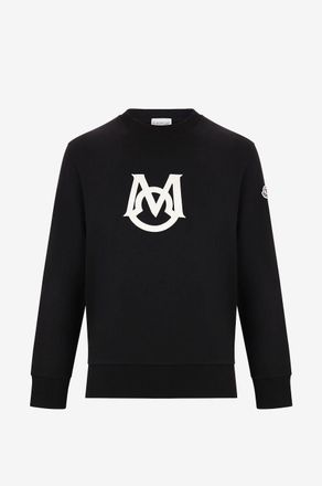 Moncler Rundhals-Sweatshirt mit Logo- und Monogrammdoppelpatch