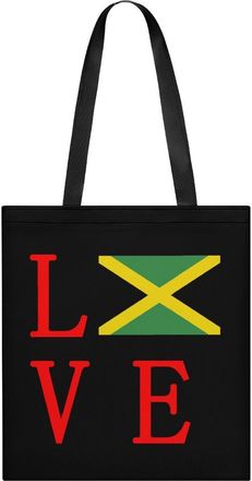 Generic Love Jamaican Flag Womens Tote Casual Shopping Bag Lightweight Shoulder Bags Hobos Handbag for Work Travel Daily 35x40cm