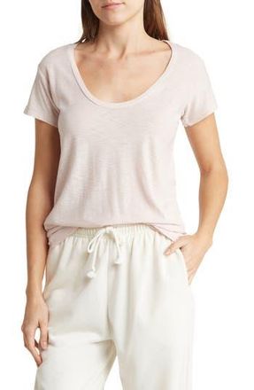 James Perse Deep V-Neck T-Shirt in Ballerina at Nordstrom Rack, Size 0