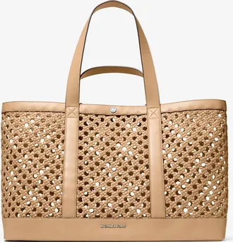 Michael Kors Whitley Medium Hand-Woven Tote Bag