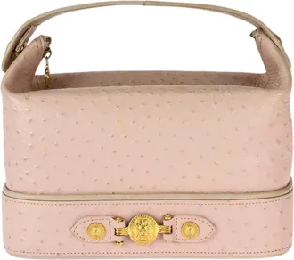 Versace Vintage Leather Sunburst Embossed Handbag