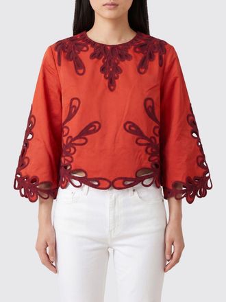 Antik Batik Long-Sleeved Embroidered Cotton Blouse