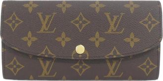 Louis Vuitton Brown Coated Canvas Long Wallet (Bi-Fold) (Pre-Owned)