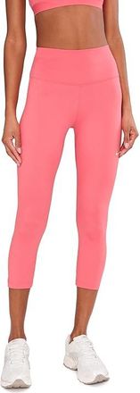 Nike One High-Waisted Crop Leggings Womens Workout Sea Coral/White : 2XL (US 20-22), Polyester/Spandex