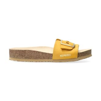 Mephisto Comfortabele dames slippers met Soft-Air technologie - Dames - Sandalen - Geel - 36 EU - Schoenen