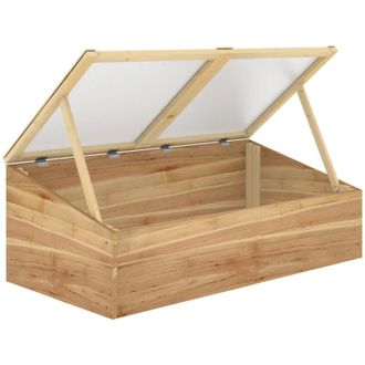 OUTSUNNY Wood Cold Frame Greenhouse | TJ Hughes