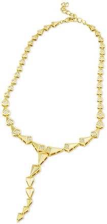 Savvy Cie Jewels 14K Plated Cz Drop Necklace