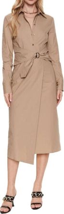 Patrizia Pepe Patrizia Pepe, Midi Dresses, female, Beige, Size: S Shirt Dress