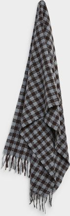 Simons Womens Gingham check velvety scarf