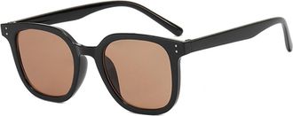 Generic Square Frame Womens Outdoor Vacation Sunglasses Mens Daily Commuting Sports Sun Glasses(Brown)