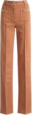 Elisabetta Franchi Pantalone Mod Jeans - Dames - Straight fit broeken - Bruin - W26 - Broeken