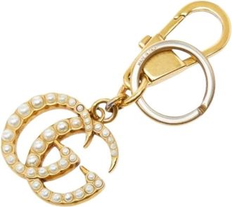 Gucci Pre-owned Accessories, female, Yellow, Size: ONE SIZE Pre-owned Fabric Key-holder
