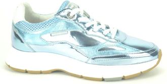 Floris Van Bommel Metallic Blauwe Runner Schoenen - Dames - Sneakers - Blauw - 41 EU - Schoenen