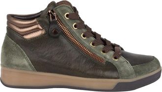 Ara Rom High-top Sneaker - Dames - Sneakers - Groen - 38 1/2 EU - Leer - Schoenen