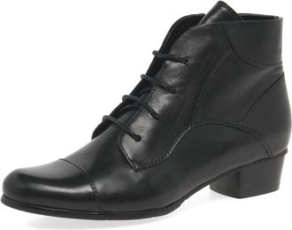 Regarde le ciel Regarde Le Ciel Stefany 123 Womens Victorian Lace Up Zip Leather Ankle Boots 6 UK Black Glove