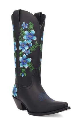 Dingo Posie Knee High Western Boot in Black at Nordstrom, Size 8.5