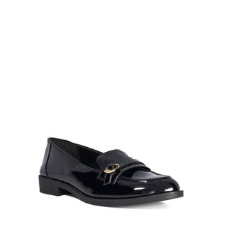 Dune London Ladies GLOBING Leather Tassel Loafers Size UK 4 Black