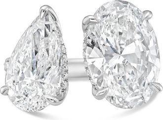 Diana M. Jewels PLATINUM 2 STONE LAB GROWN DIAMOND FASHION RING WEIGHING 6.00 CTS TW