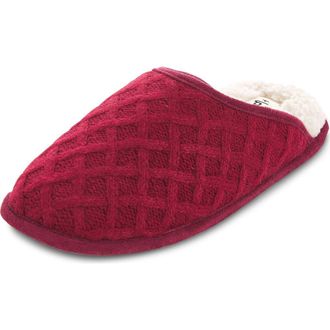Floopi Isabel Lattice Knit Scuff Slipper in Red at Nordstrom Rack, Size X-Large