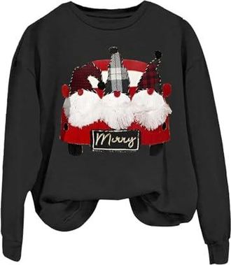 Pull De Noël Femme « Moche » Rigolo – Manches Longues, Imprimé Festif – Sweat Confortable Coton – Pour Fêtes Familiales