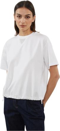 PESERICO Tops, Dames, Wit, S, Stijlvolle Top met Uniek Ontwerp