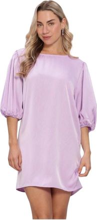 Ydence Jurk Nienke - Dames - Korte kleedjes - Paars - L - Polyester - Kleedjes