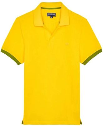 Vilebrequin Cotton Pique Polo Shirt Solid - Heren - Polos - Geel - 3XL - Katoen - Tops