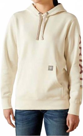 Ariat Womens Graphic Hoodie In Vanilla Ice