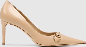 Gucci Womens Donna Pump, Beige, Leather