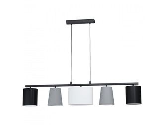 Eglo Eglo - L&aacute;mpara De Suspensi&oacute;n 120x25,5x110 Cm En Metal Y Tejido Gris Negro Y Blanco Almeida