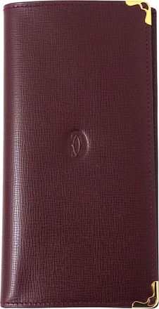 Cartier Bordeaux Red Color Wine Red Leather (Pre-Owned)