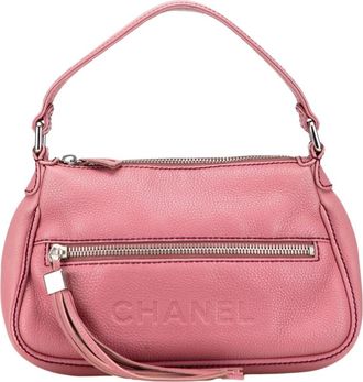 Chanel Pre-owned Leren Schoudertas - Dames - Vintage Handtas - Roze - ONE Size - Leer - Vintage