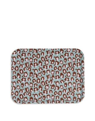 La DoubleJ Rectangular Printed Tray Lady Leopard Acqua Acquamarin at Nordstrom