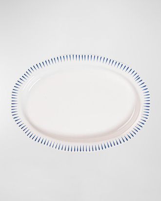 Juliska Sitio Stripe Delft Blue Serving Tray, 17