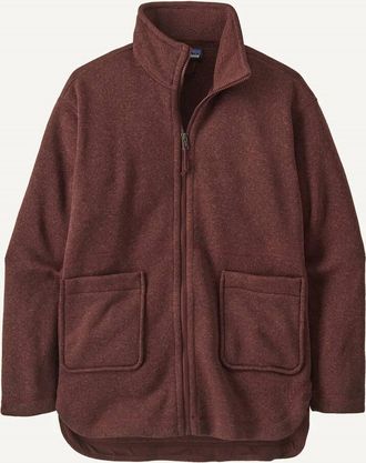 Patagonia Womens Better Sweater Oversized Coat In Dark Ruby
