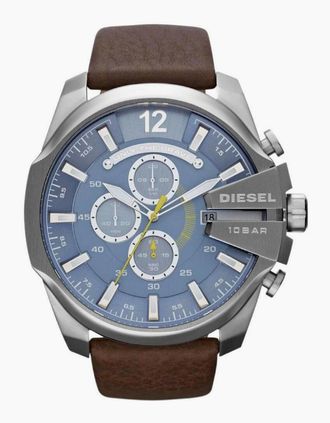 Diesel Mens Diesel DZ4281 Mega Chief Chronograph Mens Watch - Blue/Brown