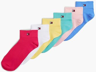 Tommy Hilfiger Womens Sport Quarter-Top Sock 6-Pack - Multi