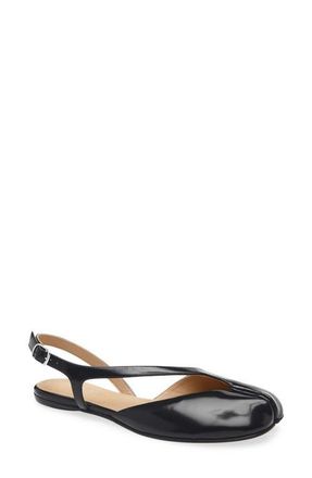 Maison Margiela Tabi Slingback Flat in Black at Nordstrom, Size 5.5Us