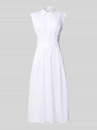 Guess Midikleid mit verdeckter Knopfleiste Modell CHERRY in Weiss, Gr&ouml;&szlig;e XL